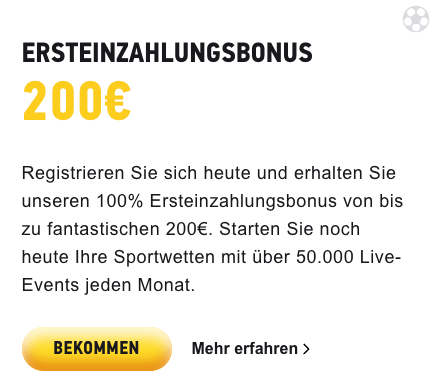 Fezbet 100% Ersteinzahlungsbonus bis zu 200€ für Sportwetten