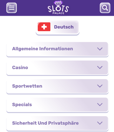 SlotsPalace kann auch von deinem Mobilgerät aus erreicht werden, da sich der Bildschirm an alle Geräte anpasst
