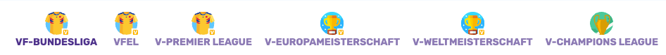 SlotsPlace Virtuelle Sportwetten sind unter anderem: VF-Bundesliga, VFel, V-Premier League, V-Europameisterschaft, V-Weltmeisterschaft, V-Champions League
