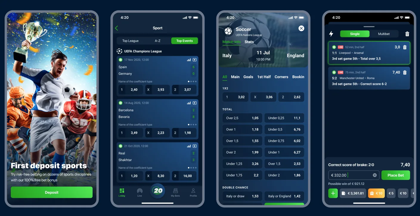 20bet Schweiz app