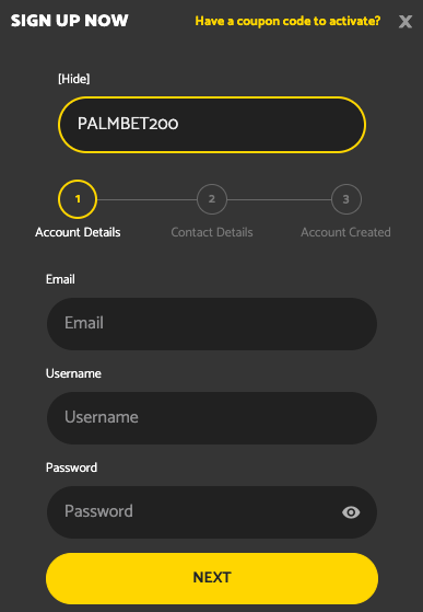 Palmbet Schweiz Bonus mit Bonus Code Palmbet200