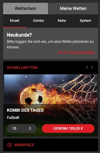 Betonic Schweiz Wettschein