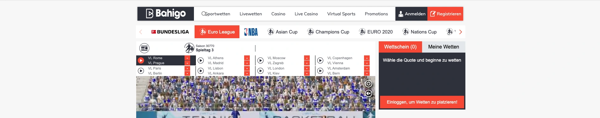 Bahigo Virtuelle Sportwetten