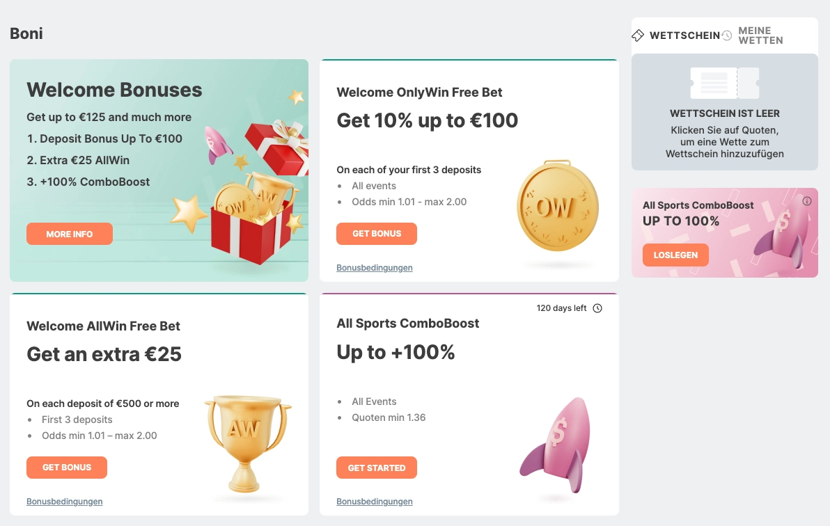 Bambet Schweiz Bonus Angebot