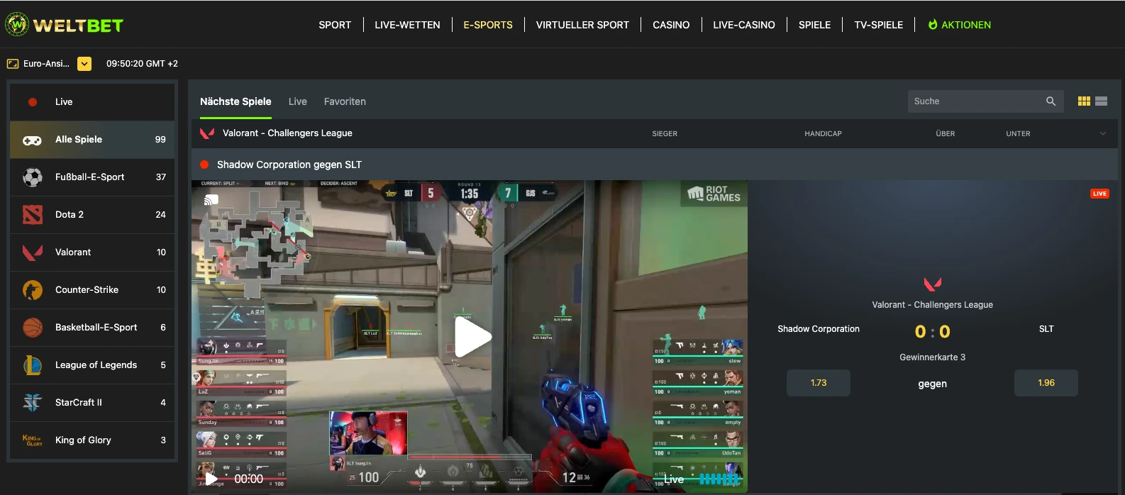Top eSports Wettanbieter - Weltbet
