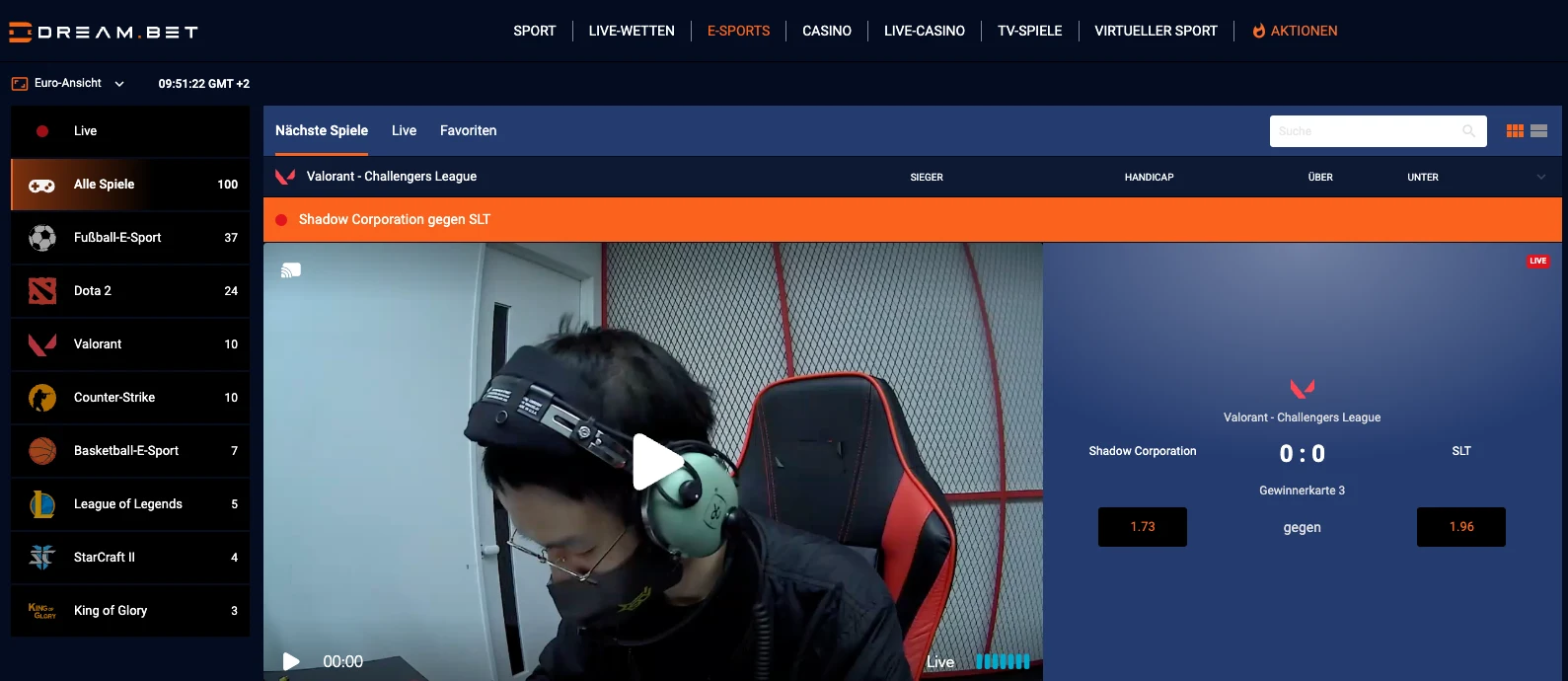 Top eSports Wettanbieter - dream.bet