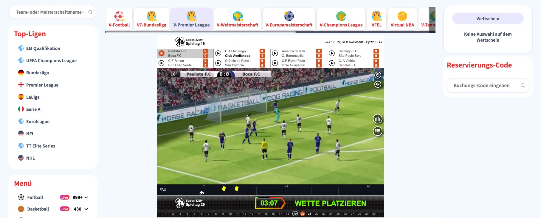 Casino Infinity Virtuelle Sportwetten