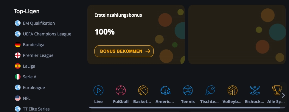 Excitewin Sportwetten Angebot