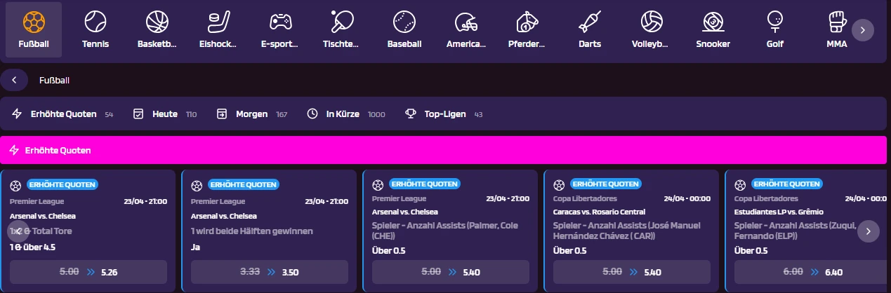 HappySlots Sportwetten