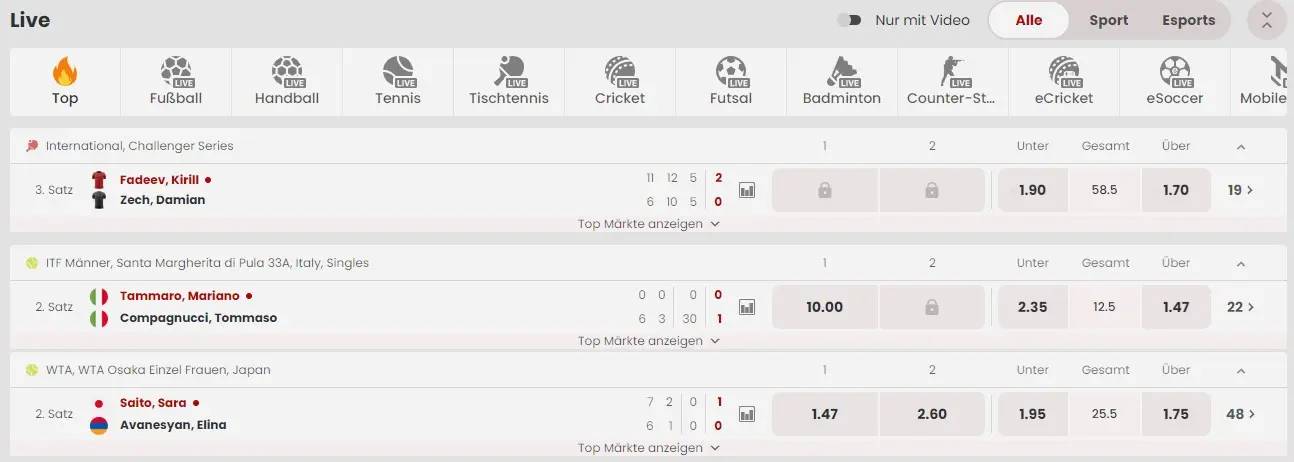 55BET Livewetten