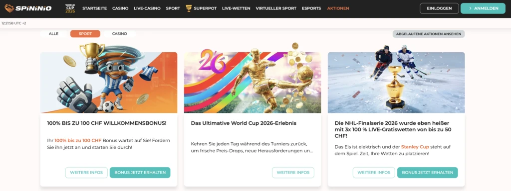 Spininio Bonusaktionen 2